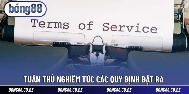 Tuân thủ cẩn trọng với các quy định đặt ra
